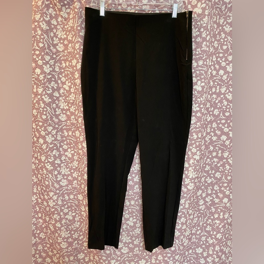 ⭐️SOLD⭐️ Size 14 Black Nine West Side Zip Skinny High Waist Trouser